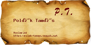 Polák Tamás névjegykártya
